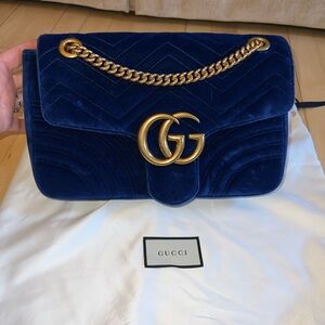 Gucci Marmont shoulder bag, cobalt blue